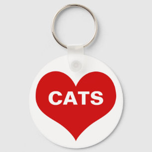 Heart (Love) Cats Keychain