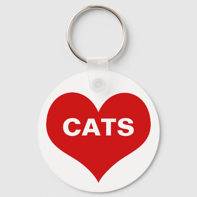 Heart (Love) Cats Keychain (Front)