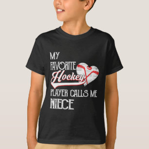 Heart Love Cute Favorite Hockey Player Calls Me Ni T-Shirt
