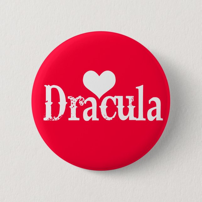 Heart (love) Dracula 2 Inch Round Button (Front)