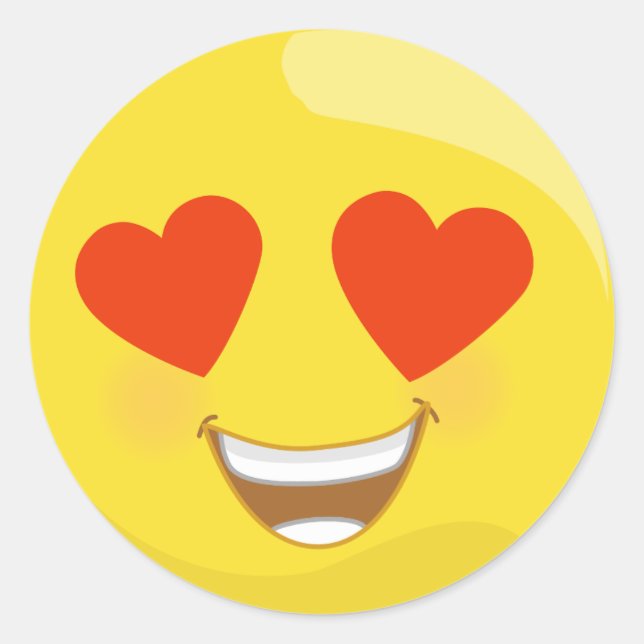Heart Love Emoji Stickers (Front)