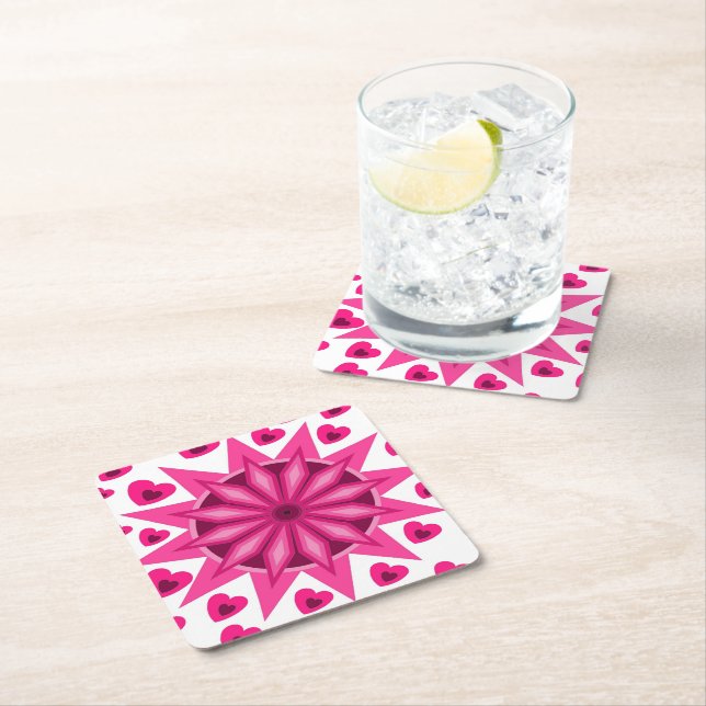 HEART LOVE GIRLFRIEND WIFE ANNIVERSARY GIFT PARTY  PAPER COASTER (Insitu)