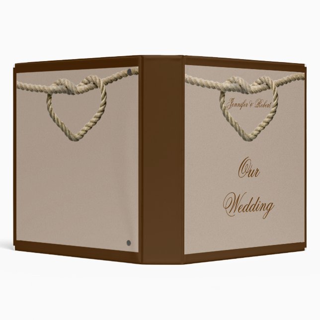 Heart Love Knot Western Wedding Album Binder (Background)