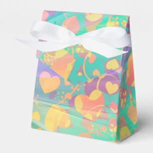 Heart Love Pattern Pastel Design Favor Box
