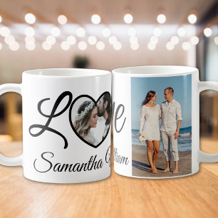 heart love personalized valentine's day gift  coffee mug