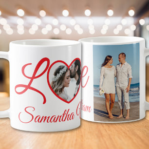 heart love personalized valentine's day gift coffee mug