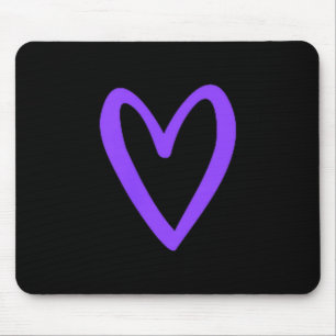 Heart Love Retro Vintage Tiny Purple Heart Valenti Mouse Pad