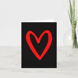 Heart Love Retro Vintage Tiny Red Heart Valentine' Card