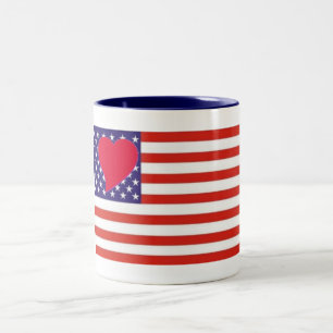 Heart Love USA Mug