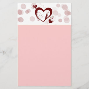 Heart Love Valentine Stationery