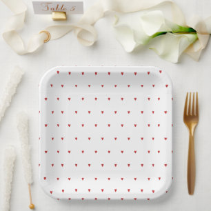 Heart & Love Valentine-themed Bridal Shower Paper Plate