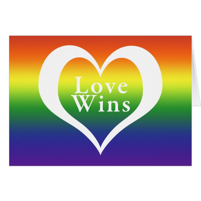 Heart Love Wins Rainbow (Front Horizontal)