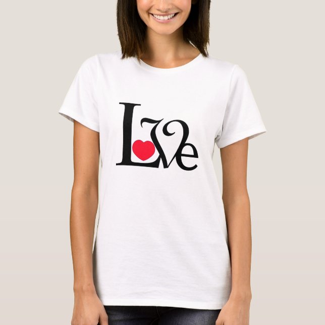 Heart Love Word T-Shirt (Front)