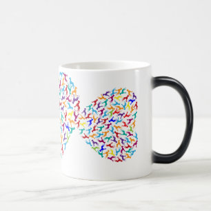 Heart made of Great Danes Magic Mug