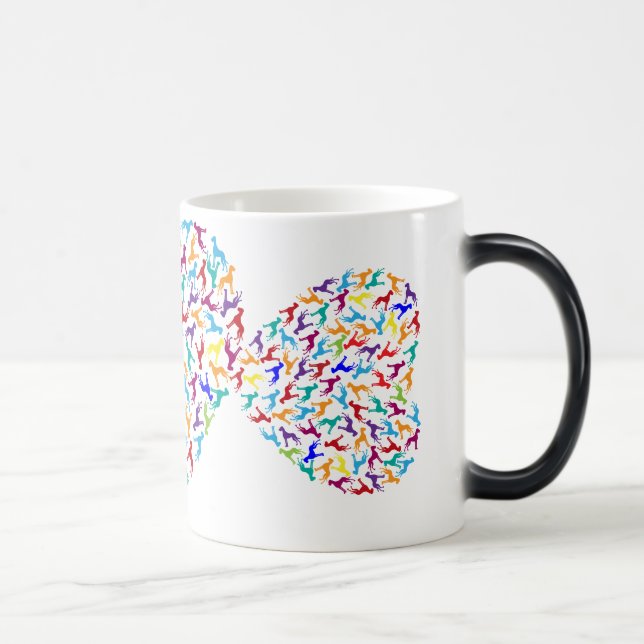 Heart made of Great Danes Magic Mug (Right)