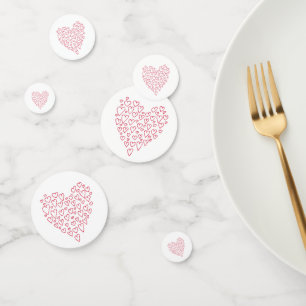 Heart Made With Red Hearts Confetti