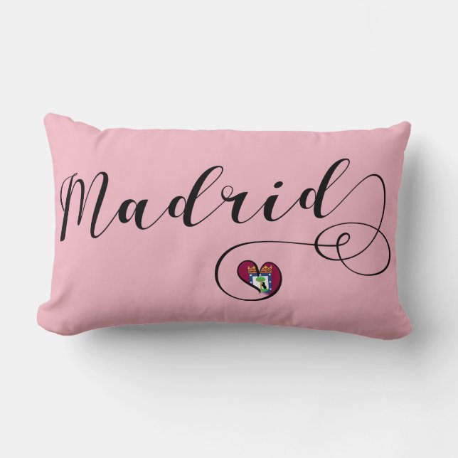 Heart Madrid Cushion, Spanish Lumbar Pillow (Front)