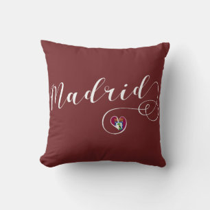 Heart Madrid Cushion, Spanish Throw Pillow