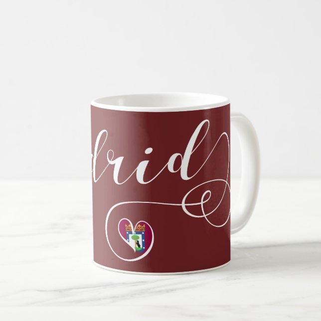Heart Madrid Mug, Spanish, Spain Coffee Mug (Front Right)
