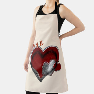 Heart Magic Beige Large Apron