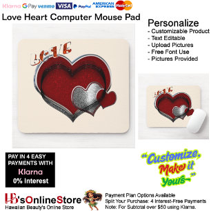 Heart Magic Beige Mouse Pad