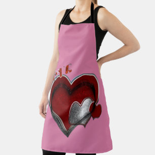 Heart Magic Pink Large Apron