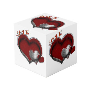 Heart Magic White Photo Cube 