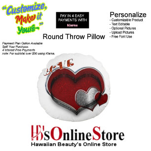 Heart Magic White Polyester Round Throw Pillow 