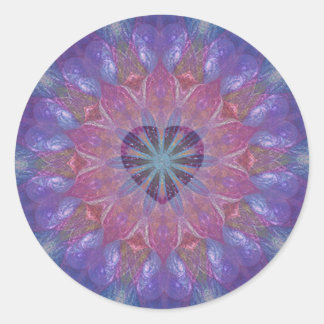 Heart Mandala Classic Round Sticker