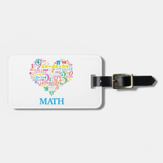 Heart Math Luggage Tag (Front Horizontal)