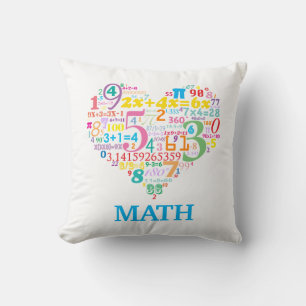Heart Math Throw Pillow