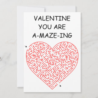 Heart Maze - Valentine's Day Card (Flat)