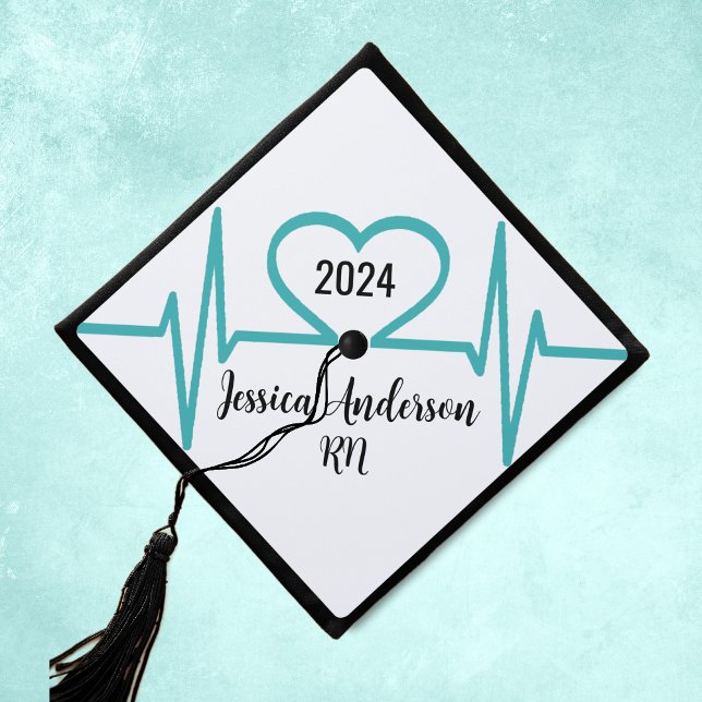 Heart Medical School Nursing Graduation Cap Topper (2024 Heart Beat Medical School Nursing Graduation Graduation Cap Topper)