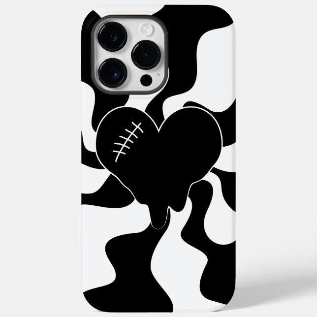 Heart Melt in Black and White Case-Mate iPhone Case (Back)