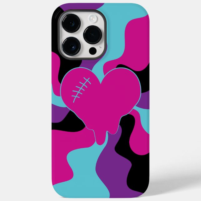 Heart Melt - Pink, Purple, Blue and Black  Case-Mate iPhone Case (Back)
