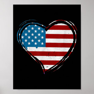 Heart Memorial Day May 25th Patriotic  Poster