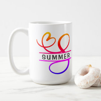 Heart Monogram Custom Coffee Mugs - Letter S