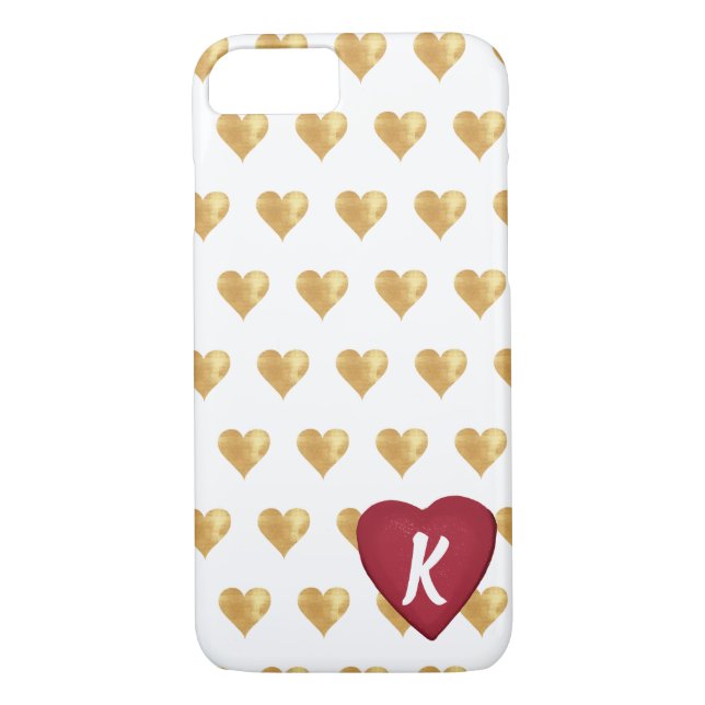 Heart Monogram iPhone Case (Back)