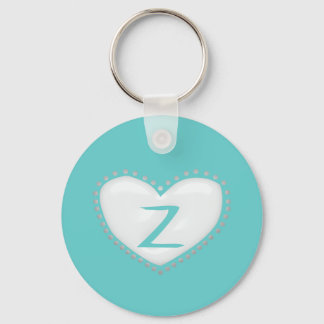 Heart Monogram Keychain