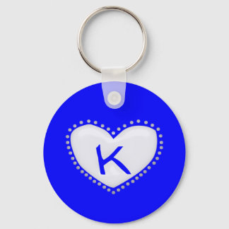 Heart Monogram Keychain