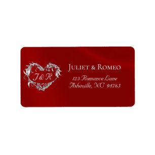 Heart Monogram Return Address - Red Label