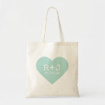 Heart Monogram Wedding Favour Tote Bag<br><div class="desc">Cute girly bold graphy modern heart shape design with the bride and groom's personalized monogram initials and custom wedding date. Perfect for wedding favour tote bags, Valentine's Day, anniversary gift or any occasion! Click the "Customize It" button to add your own custom text and change fonts and colours for a...</div>