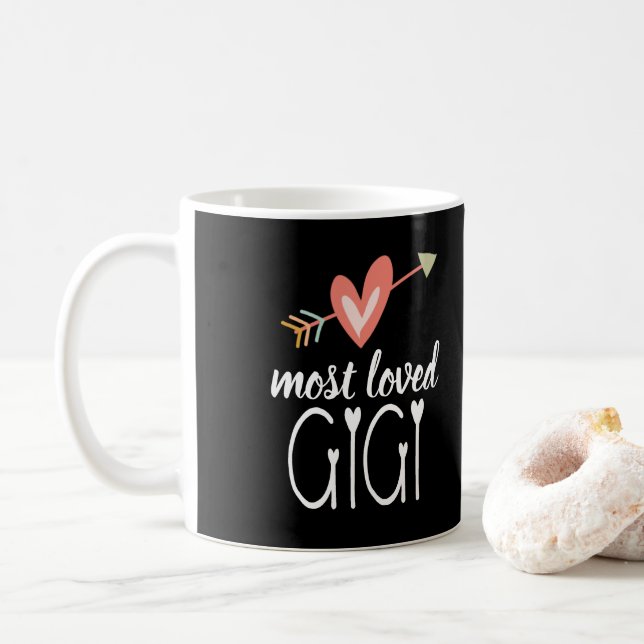 Heart Most Loved Gigi Coffee Mug (With Donut)