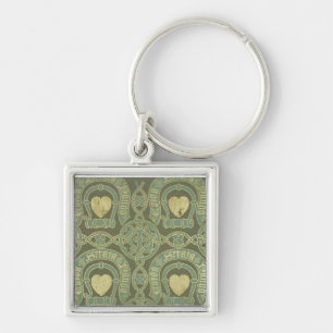 Heart motif ecclesiastical wallpaper design keychain