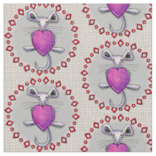 Heart Mouse Fabric