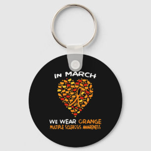Heart Ms Multiple Sclerosis Awareness March We Wea Keychain