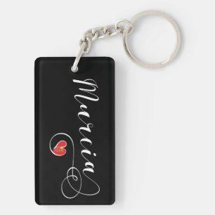 Heart Murcia Flag, Spain, I Love Murcia Keychain