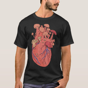 Heart Mushroom Collector Porcelain Mushroom Forest T-Shirt