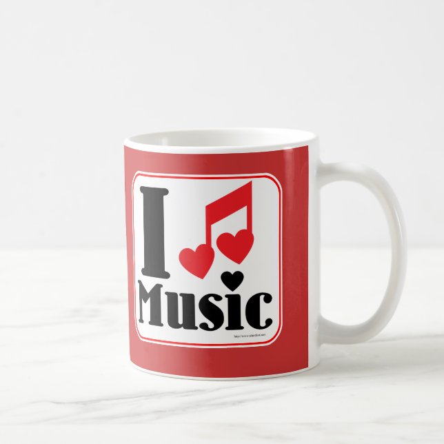   Heart Music Cool Fun Song Epic Motto  Coffee Mug (Right)