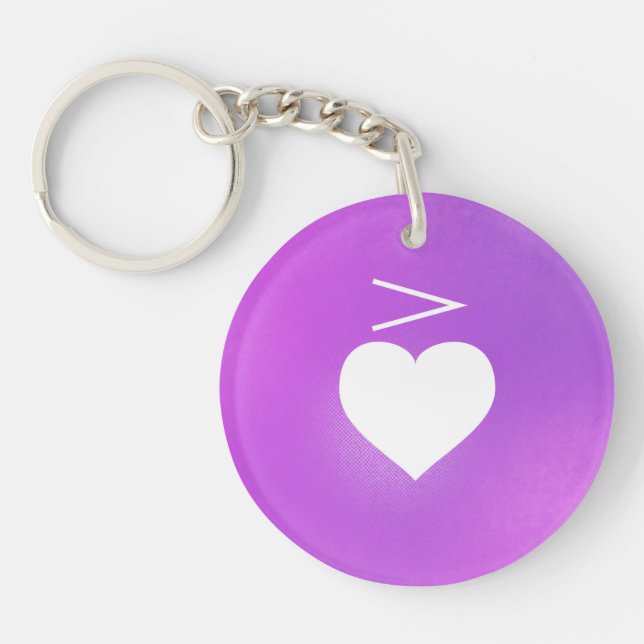 Heart Music Notation Love Language: Accent Keychain (Front)